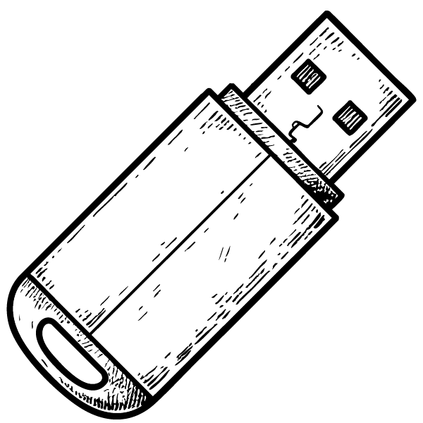 cle-gris Une estampe d'une clé usb.