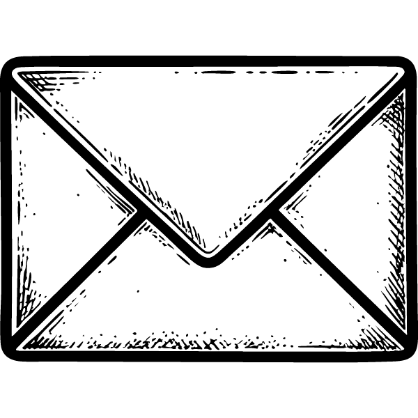 courriel-gris Estampe d'une enveloppe représentant un courriel.