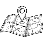 carte Icone d'une carte géographique