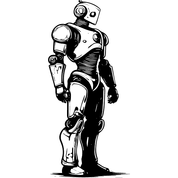 IA ennemie gris Robot a apprence méchante.