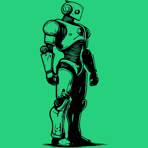 Robot a apprence méchante.