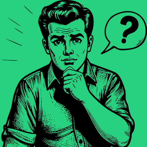 Icone d'un homme qui se pose une question.