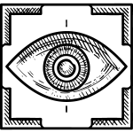 identification de l’iris Icone représentant la reconnaissance de l'iris