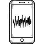 reconnaissance vocale au téléphone icone représentant le reconnaissance vocale
