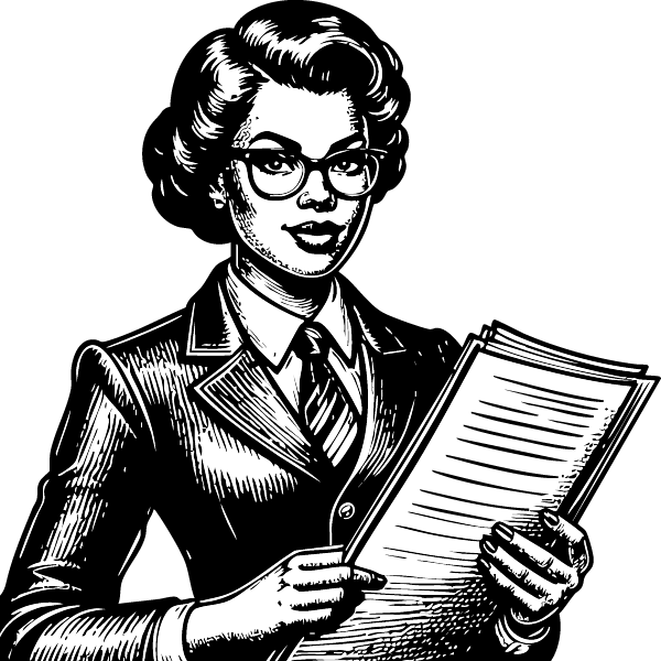 Avocate avec des documents.